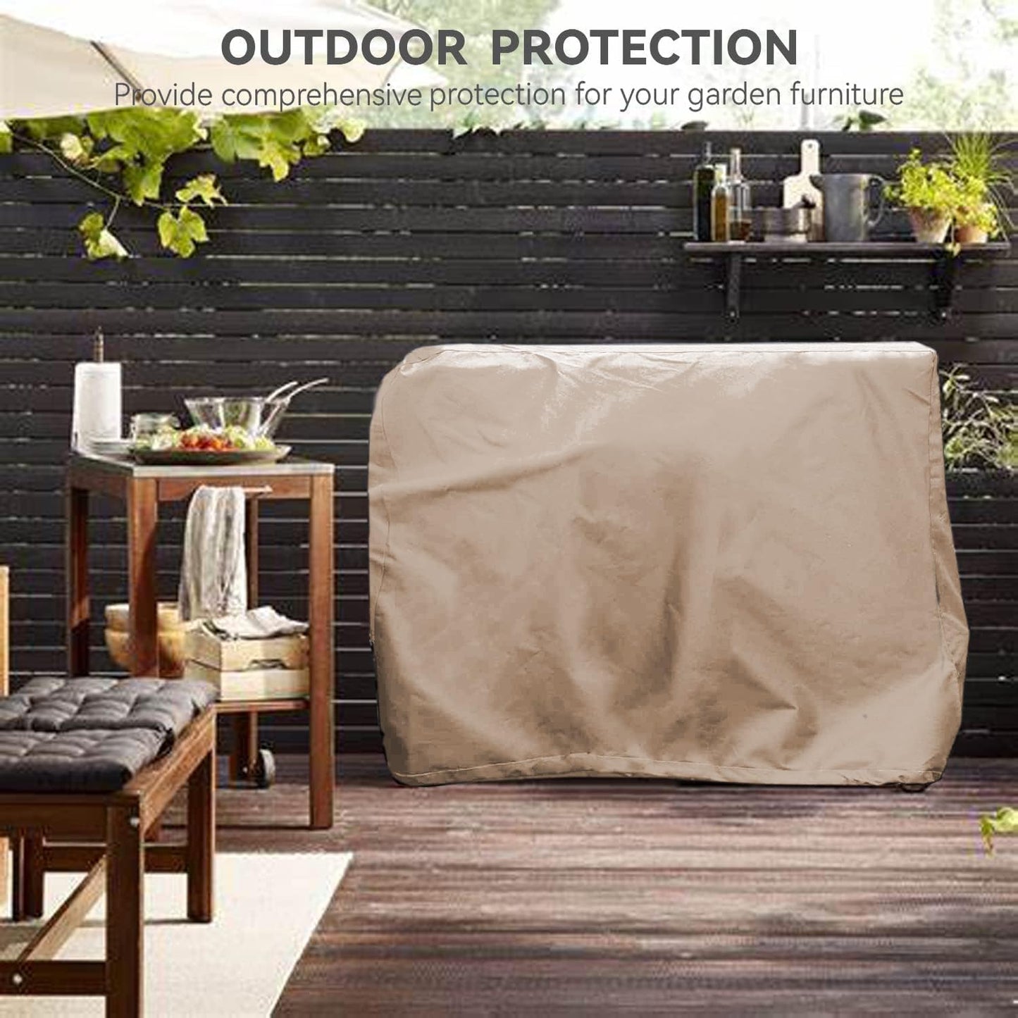 Outdoor Pizza Oven Table Cover - Heavy Duty Waterproof Cover for Ooni Large Table,Khaki
