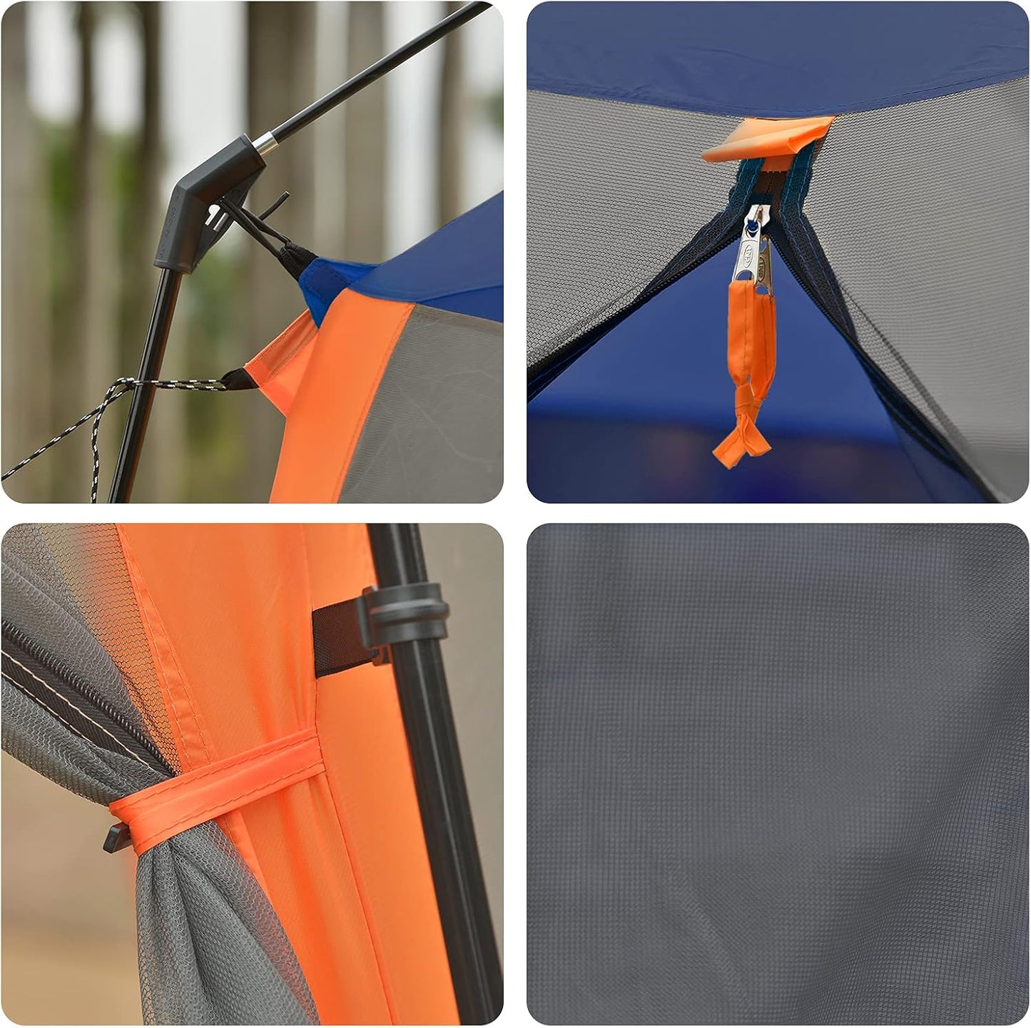 CAMPROS CP Screen House 13 x 13 Ft Screened Mesh Net Wall Canopy Tent Screen Shelter Gazebos for Patios Outdoor Camping Activities - Blue