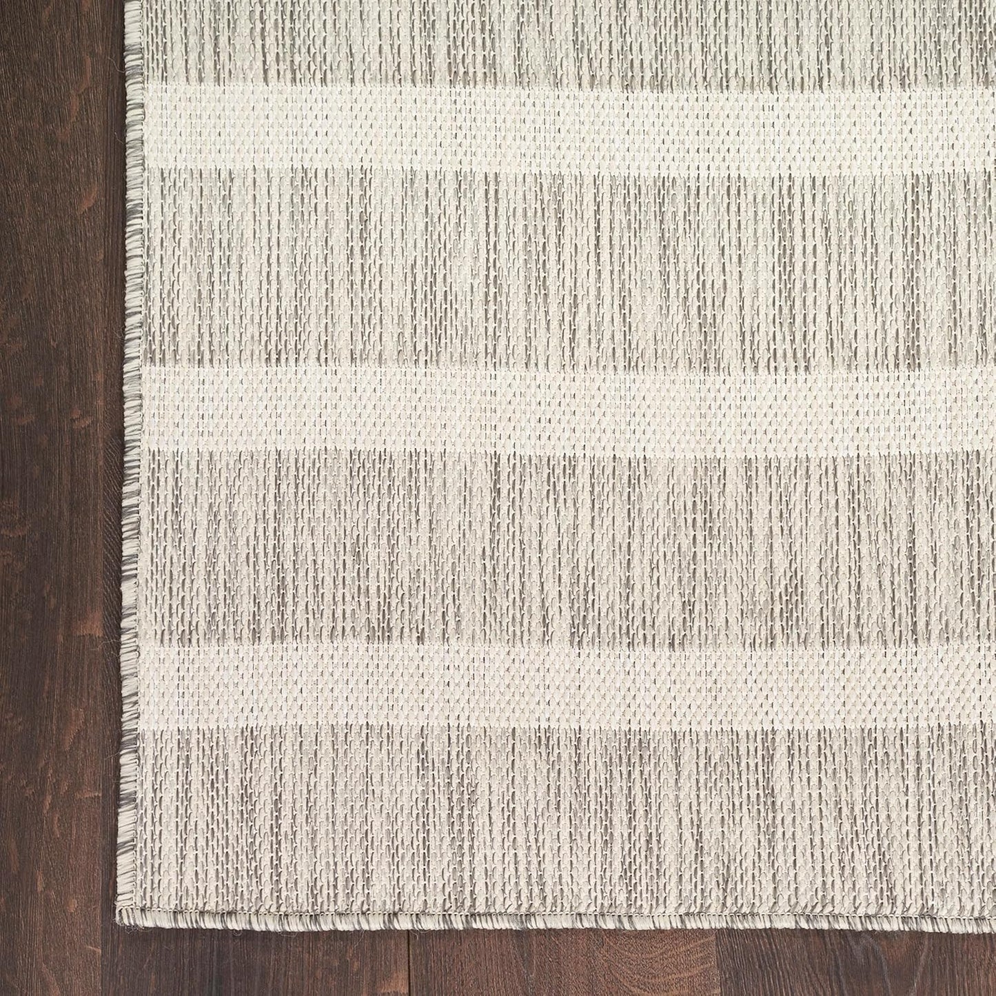 Nourison Home Positano Grey Ivory 2' x 6' Area Rug Easy Clean, Non Shedding, Bed Room, Living Room, Dining Room, Kitchen (6' Runner)