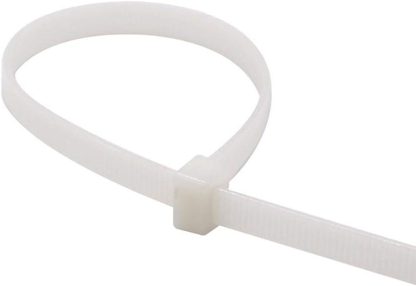 4 Inch White Zip Ties (1000 Pieces), 18lb Strength, Nylon Cable Wire Ties