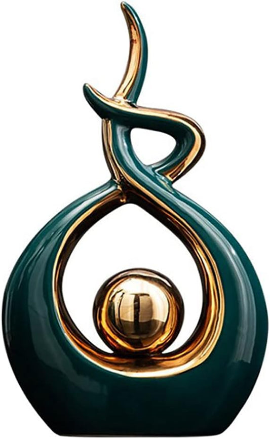 Norrclp Home Decor Modern Abstract Art Ceramic Statue Table Decorations for Dining Room Living Room Office Centerpiece