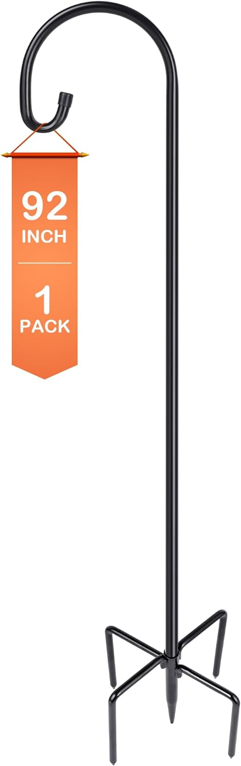 Shepherd-Hooks Adjustable for Bird-Feeder Lantern Plant-Hook Garden-Stake - Plant Stand Hanger for Outdoor Flower Basket, Bird Feeder Hanger Weddings Décor