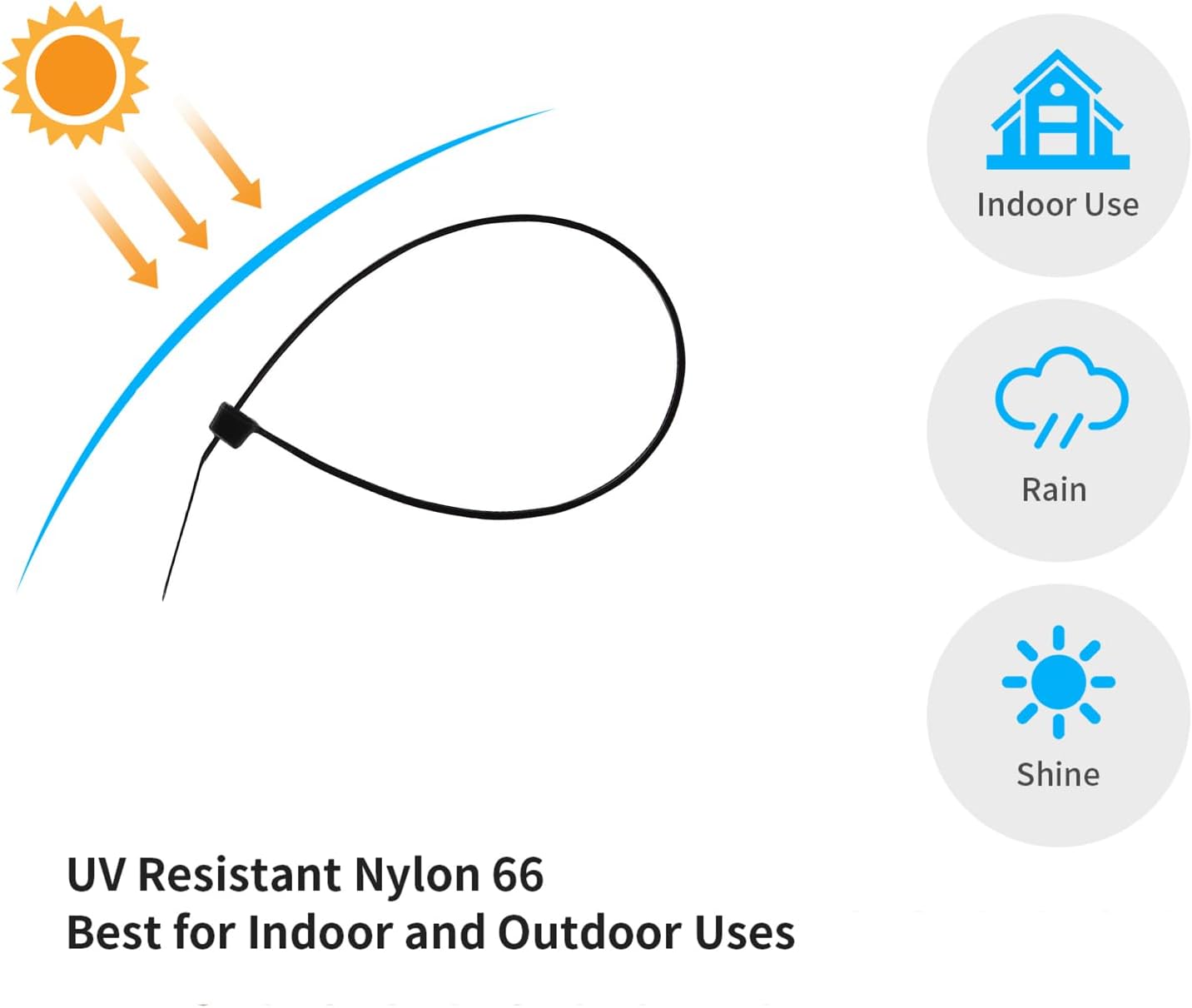 6 Inch Pink Zip Tie 1000 PCS, 18 Lbs - Small to Medium Zip Tie, Nylon PA66 UV Resistant Cable Tie for Indoor and Outdoor Use - Ideal for bundling and securing objects