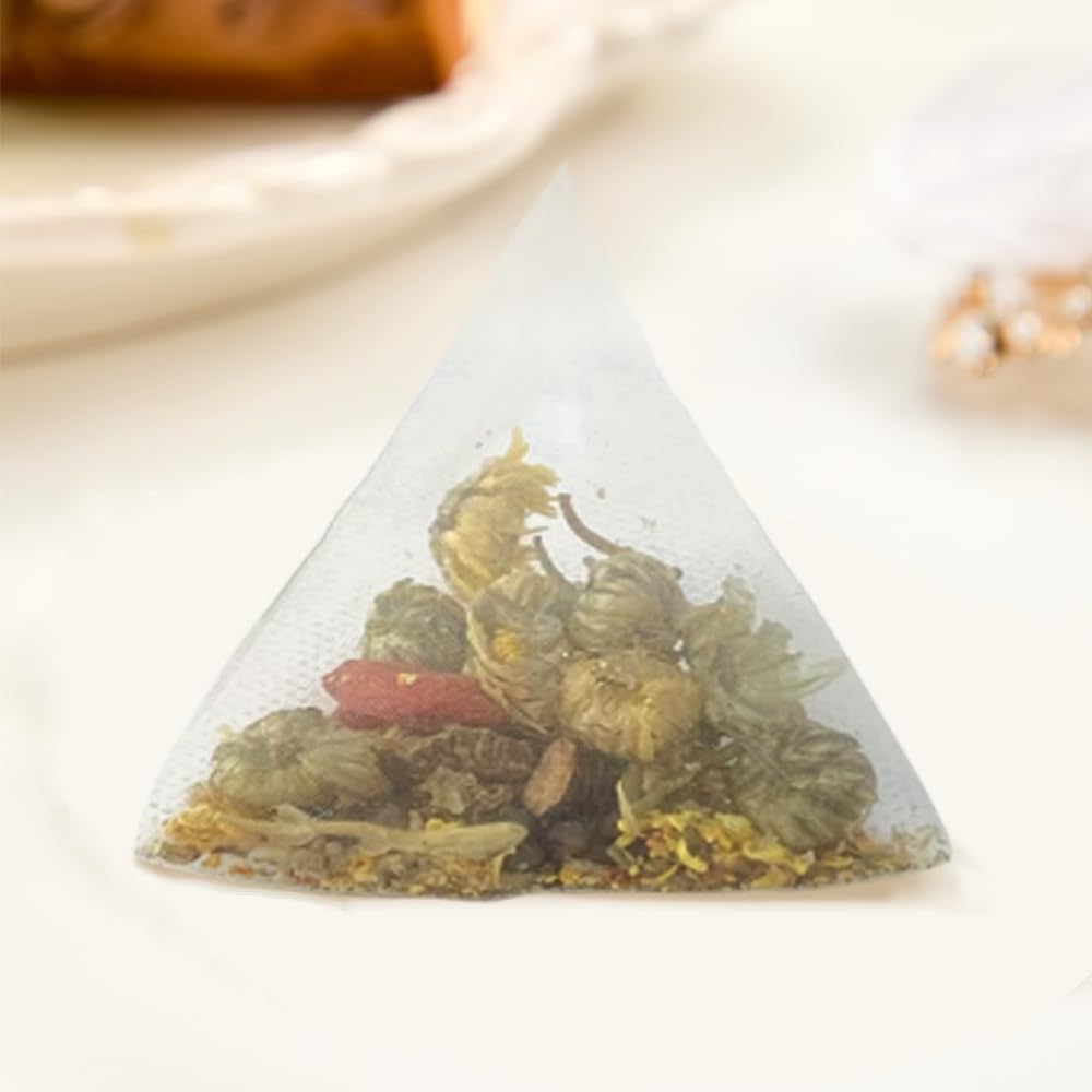 XIEJINJI Chrysanthemum Cassia Seed Tea Bags, 40 Count, Burdock Root, Goji Berry, Honeysuckle, Osmanthus Combination Herbal Tea, Eco-Conscious Packaging