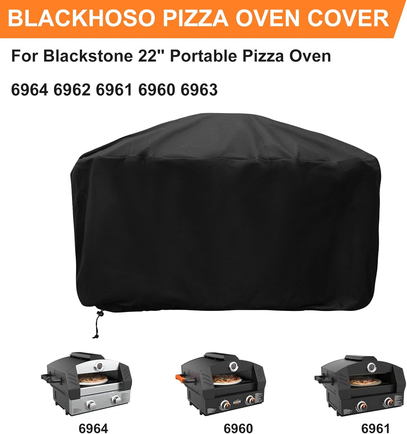 Pizza Oven Cover for Blackstone 22" Portable Pizza Oven 6964 6962 6961 6960 6963, Waterproof 5559 Blackstone Pizza Oven Conversion Kit Cover, Heavy Duty Cover for Pizza Oven