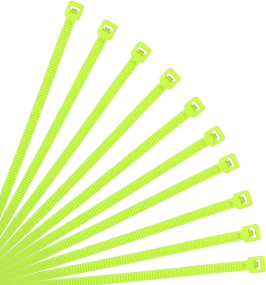 XINGO 8 Inch Cable Zip Ties (500 Pack), 40 Lbs Tensile Strength-Heavy Duty, Self-Locking Nylon Plastic Nylon Wire Ties for indoor and outdoor use(Apple Green)