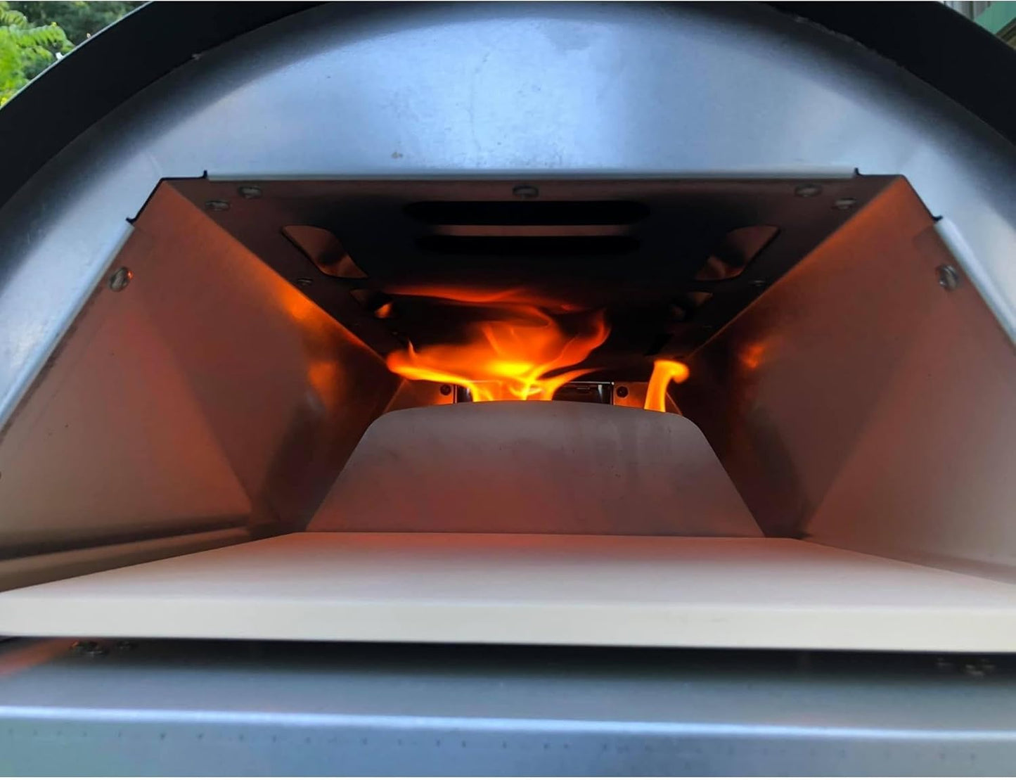 Le Peppe Portable Wood-Fired 12in Pizza Oven - Up to 900 Degrees in Minutes - Wood Chunks, Chips, Pellets and Charcoal - Double-Walled Steel with Fire Blanket Insulation - Red