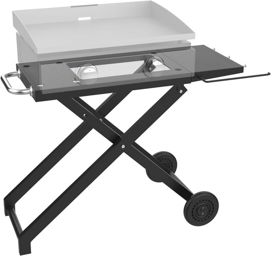 Foldable Grill Cart and Cover for Blackstone 17" and 22" Table Top Griddles, Grill Stand for Blackstone 17inch & 22inch TableTop Griddle, Camping and Outdoor Cooking.
