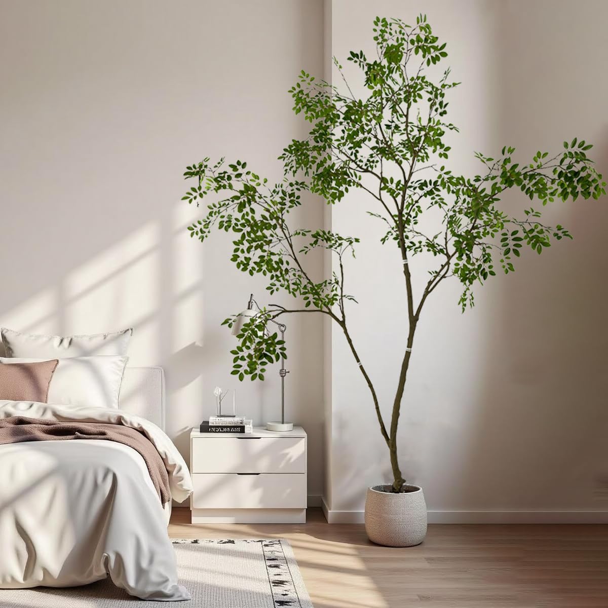 Artificial Elm Tree Faux Elm Tree 9ft Tall Fake Plant in Pot Fake Silk Tree Faux Plants Indoor