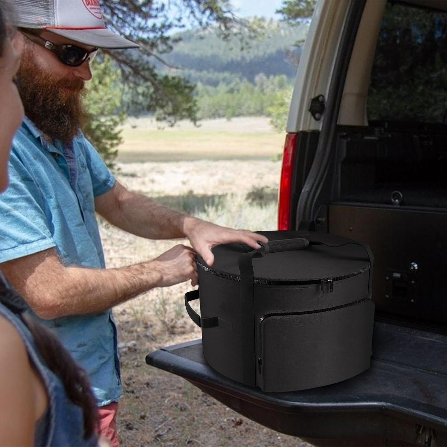 Pizza Oven Carry Bag for Solo Stove Pi Pizza Oven, Waterproof Dustproof Solo Stove Pi Shelter, Storage Bag with Durable Handles, 21" Dia x 16" H Caryy Case for PizzaOven