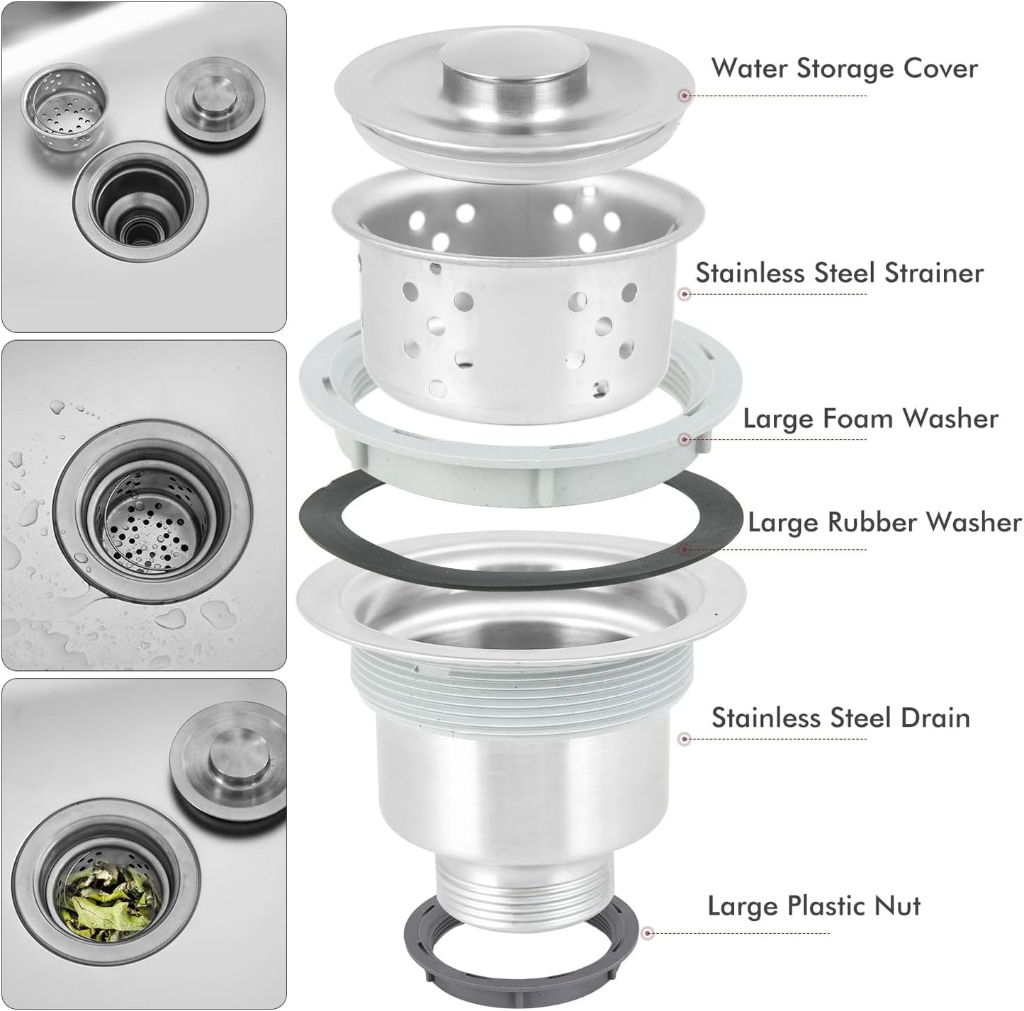 Freestanding Grill Cart with Sink and Cabinet, Movable Outdoor Cart Table with 304 Stainless Steel Sink, Outdoor Grill Cart,Outdoor Grill Station with Wheels, L35.4” x W24”