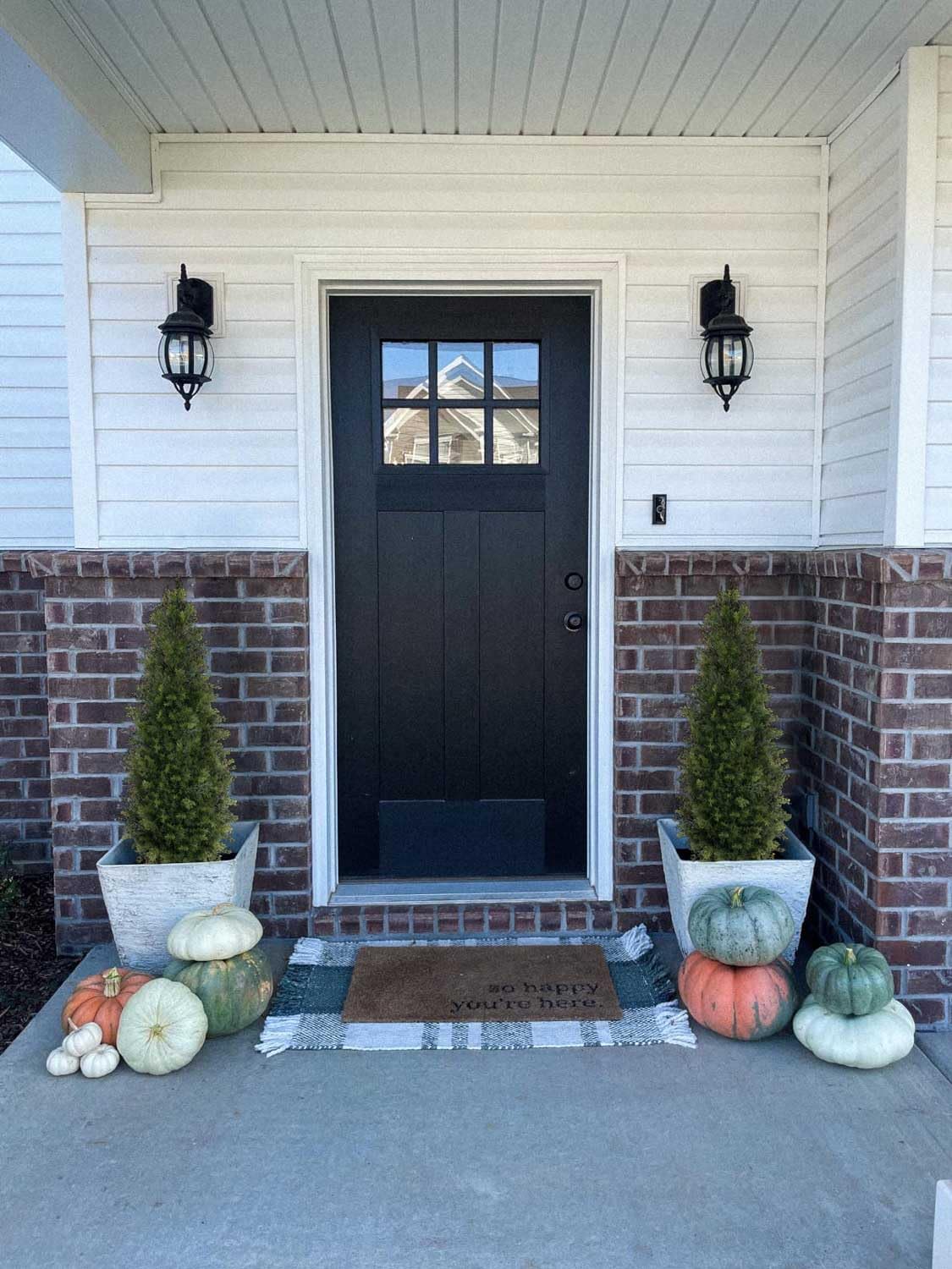 Aveyas 4ft Artificial Cedar Topiary Trees for Outdoor Front Porch Door, 4 Feet Faux Potted Plants Evergreen Fake Pine Cypress Tree for Outside Home Decor (4 ft Tall) - Set of 2 Pack