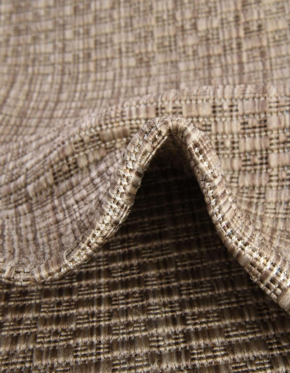 Unique Loom Collection Casual Transitional Solid Heathered Indoor/Outdoor Flatweave Area Rug (2' 7" x 4' 1" Hearth, Beige/Ivory)