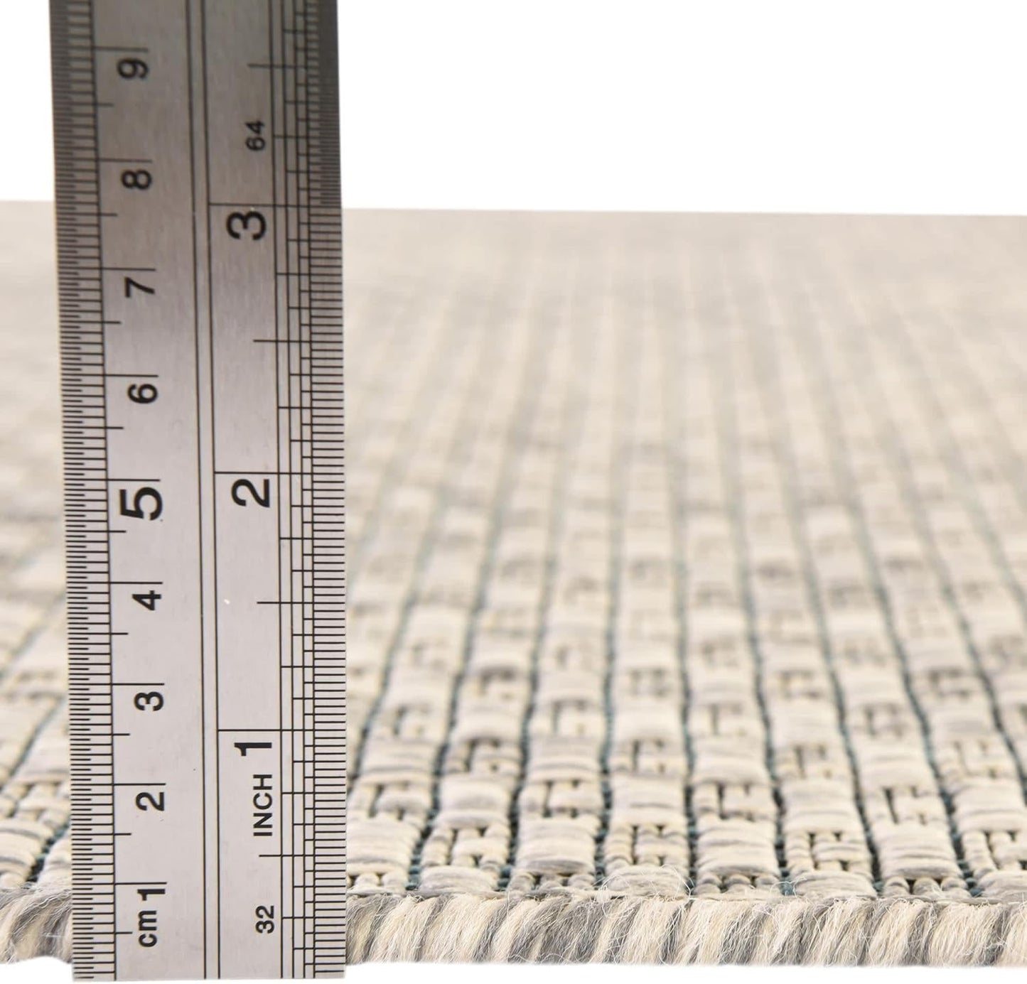 Unique Loom Collection Casual Transitional Solid Heathered Indoor/Outdoor Flatweave Area Rug (4' 1" Round, Light Gray/Ivory)