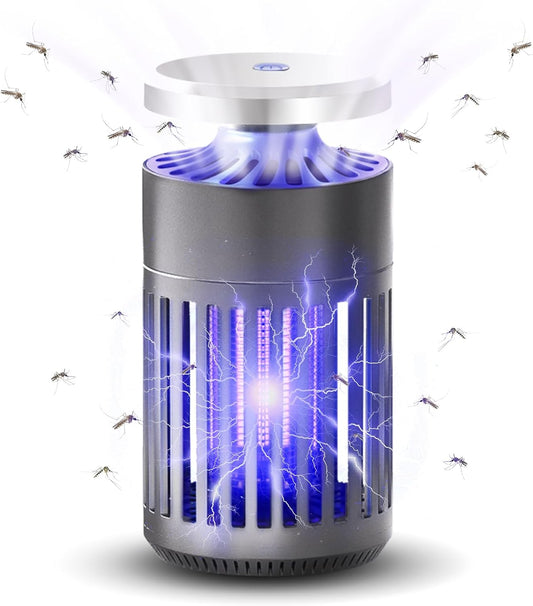 Pest Sniper Indoor Insect Trap,Attracts and Zaps Mosquitos, Gnats, Moths, Fruit Flies，2 in 1 Bug Zapper with Suction and Electric Grid