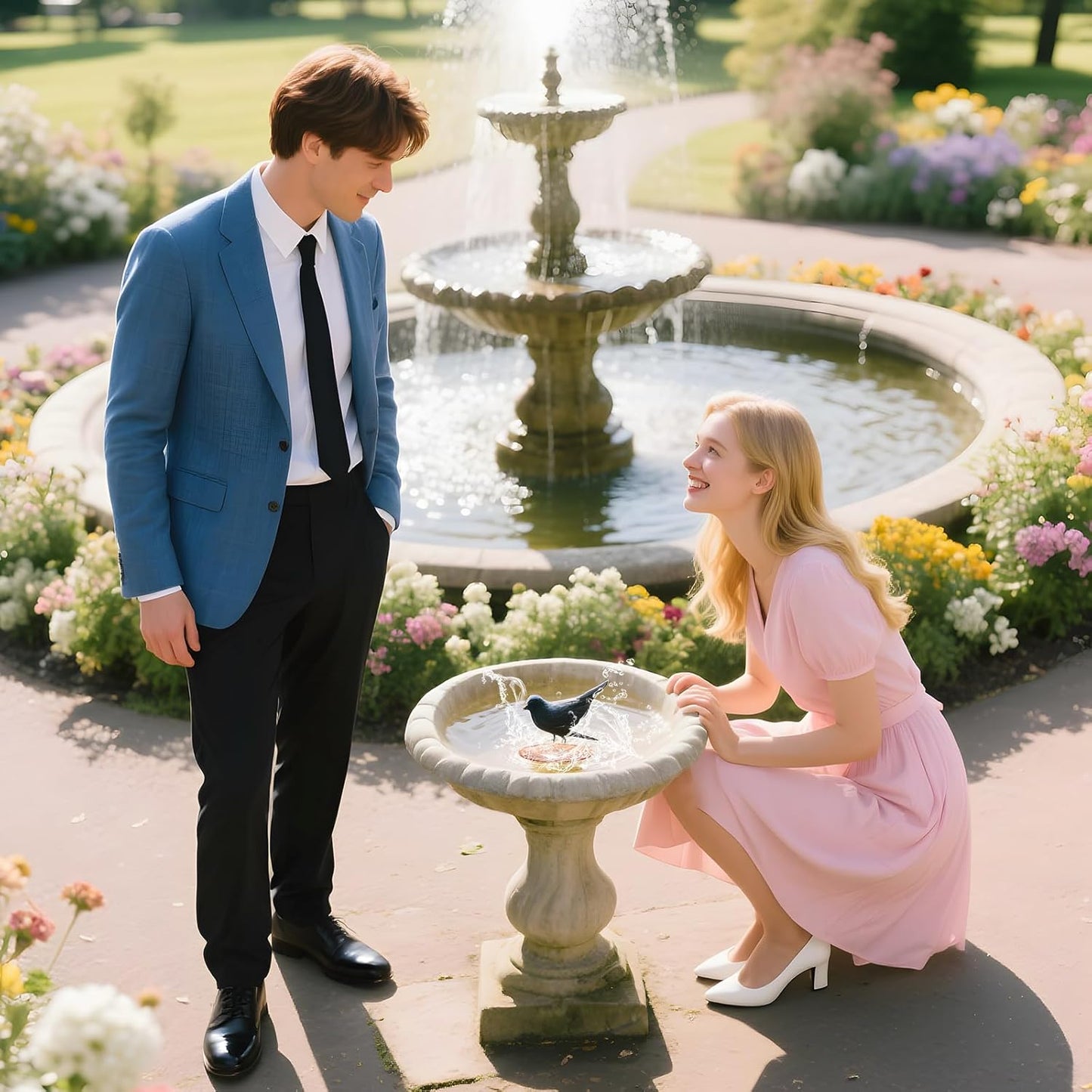 Bird Bath Copper Disk, Premium 0.6mm Sturdy 99.99% Pure Copper Disk for Bird Baths,Triple-Point Support Ensures Clean Water Year-Round, Compatible with All Outdoor Birdbath Bowls