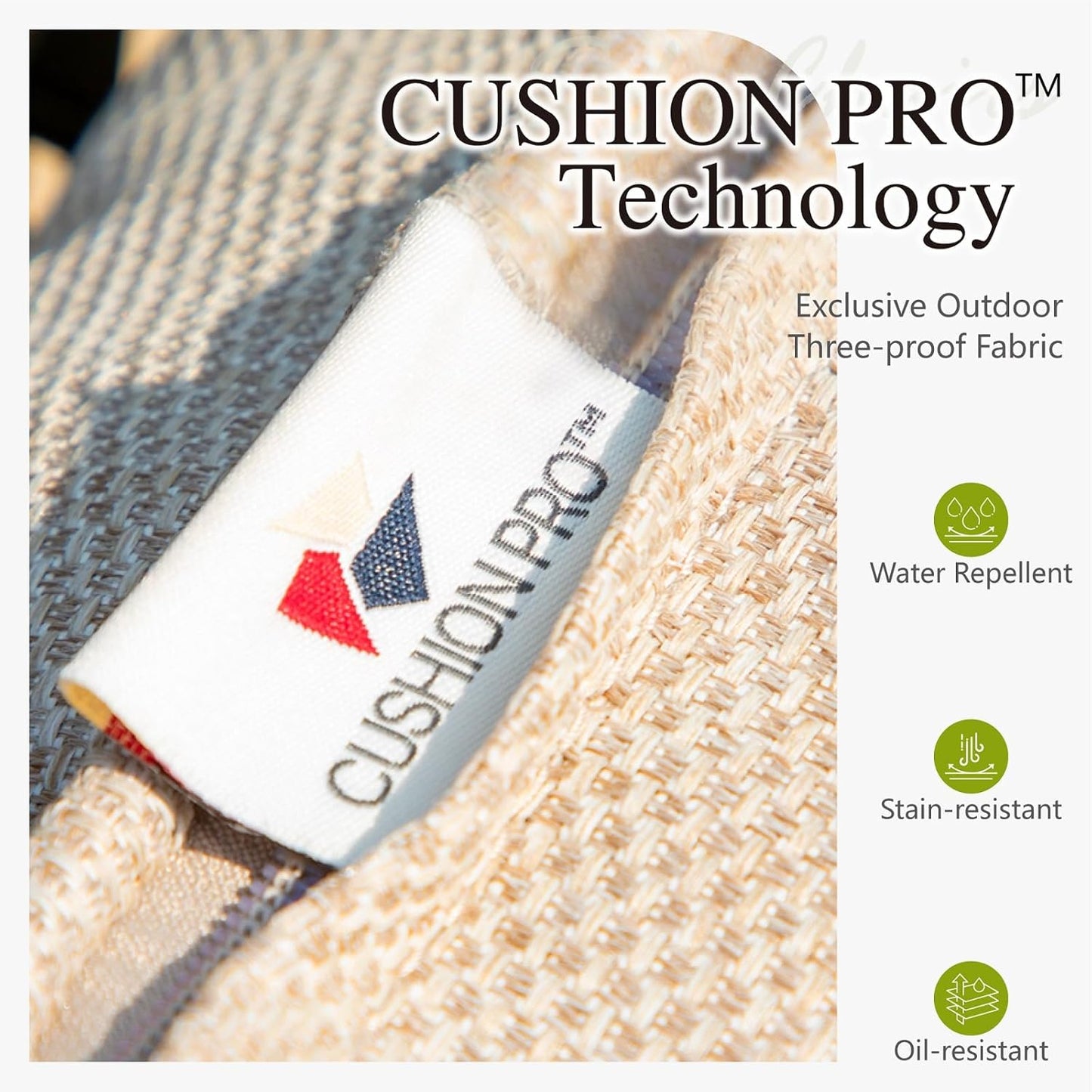 Sophia & William Half-Moon Outdoor Patio Furniture Set 9 Piece Large & High Back Wicker Rattan Patio Sectional Furniture Sofa Set Fan-Shaped Conversation Set with Ottomans & 4" Thick Cushions, Beige