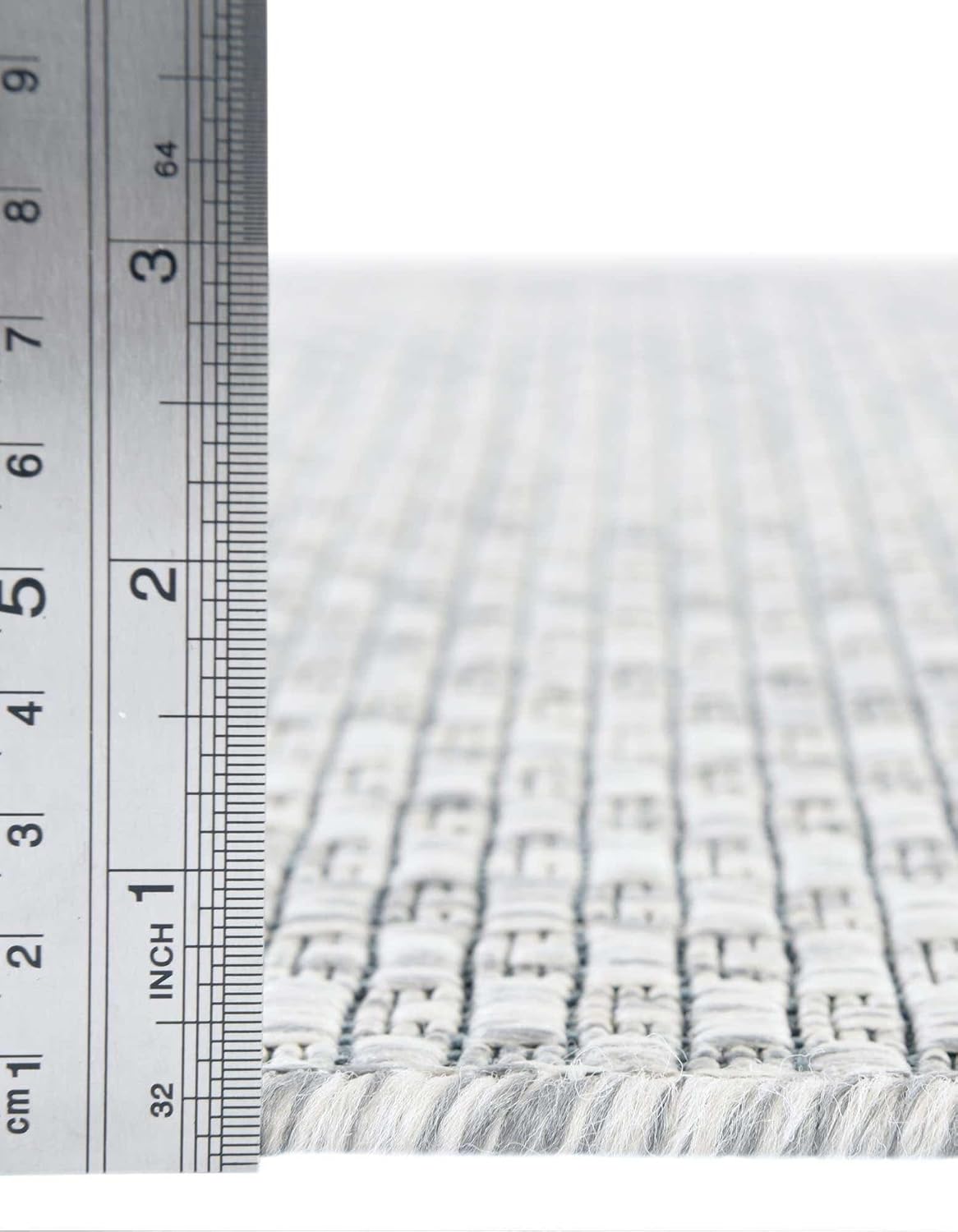 Unique Loom Outdoor Solid Collection Area Rug (7' 10" x 10' Rectangle Light Gray/Ivory)