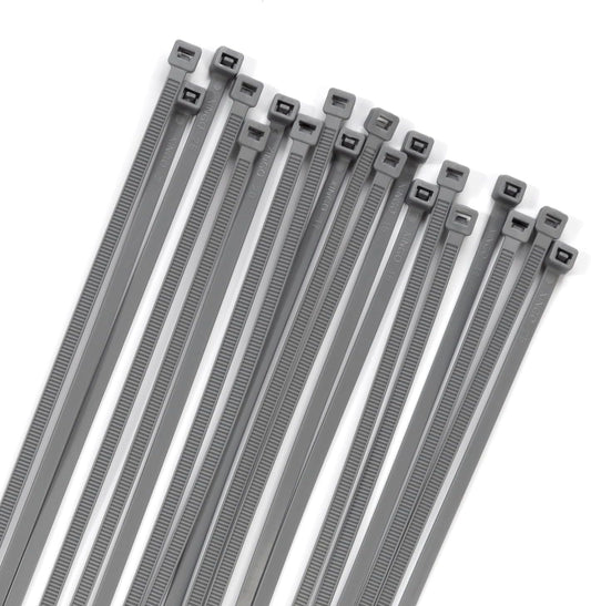 XINGO 100PCS Heavy Duty Cable Zip Ties, 6 inch, Silver, Nylon, 50 Pound Tensile Strength, Self-Locking, Indoor/Outdoor