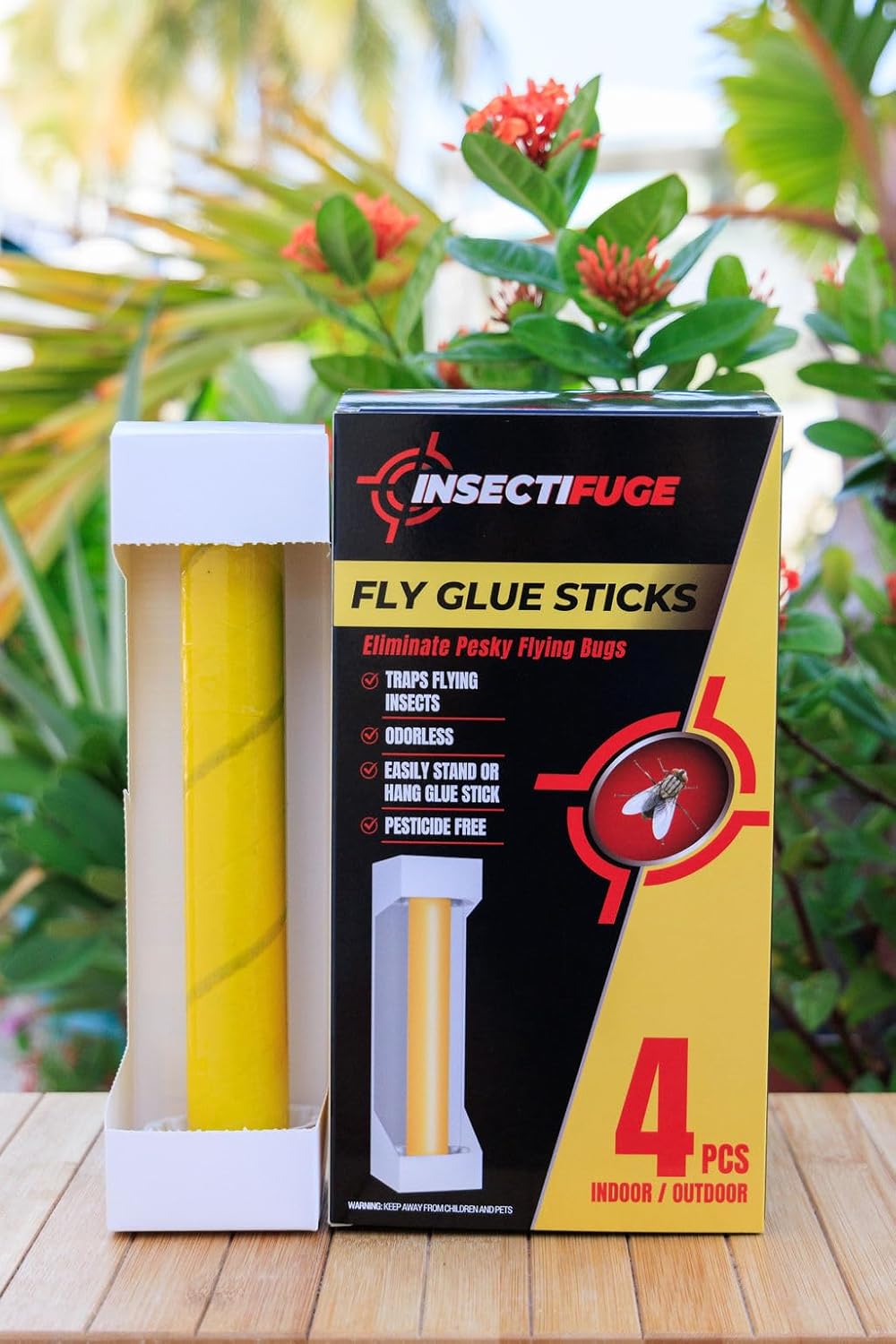 4Pcs Fly Stick Sticky Fly Traps for Indoor and Outdoor - Odorless Fruit Fly Catcher Trap for Home, Strips Indoor Sticky Hanging, Paper for Home Tape Outdoor