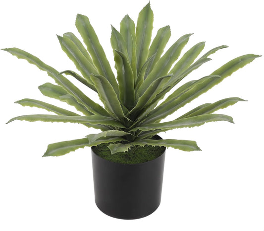 Briful Artificial Potted Plant 13 Inch Fake Plants with Pot Faux Agave Plants for Home Office Floor Table Bathroom Kitchen Decor Indoor Outdoor (Green)
