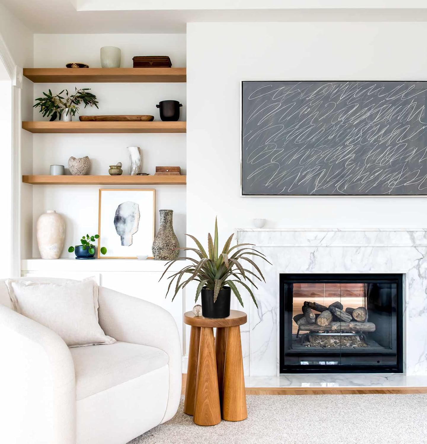 Briful Agave Plant Artificial 17 Inch Fake Potted Plant Large Succulent Fake Plants for Home Office Table Room Indoor/Outdoor Decor (Red)