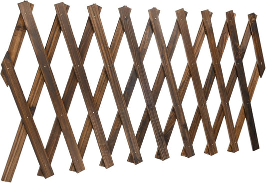 1-Pack Expandable Willow Trellis, 12" x 75" Wooden Lattice Panels Wall Fence for Outdoor Yard Climbing Plants Vine Balcony Patio Decor, Expandable Plant Support Trellis