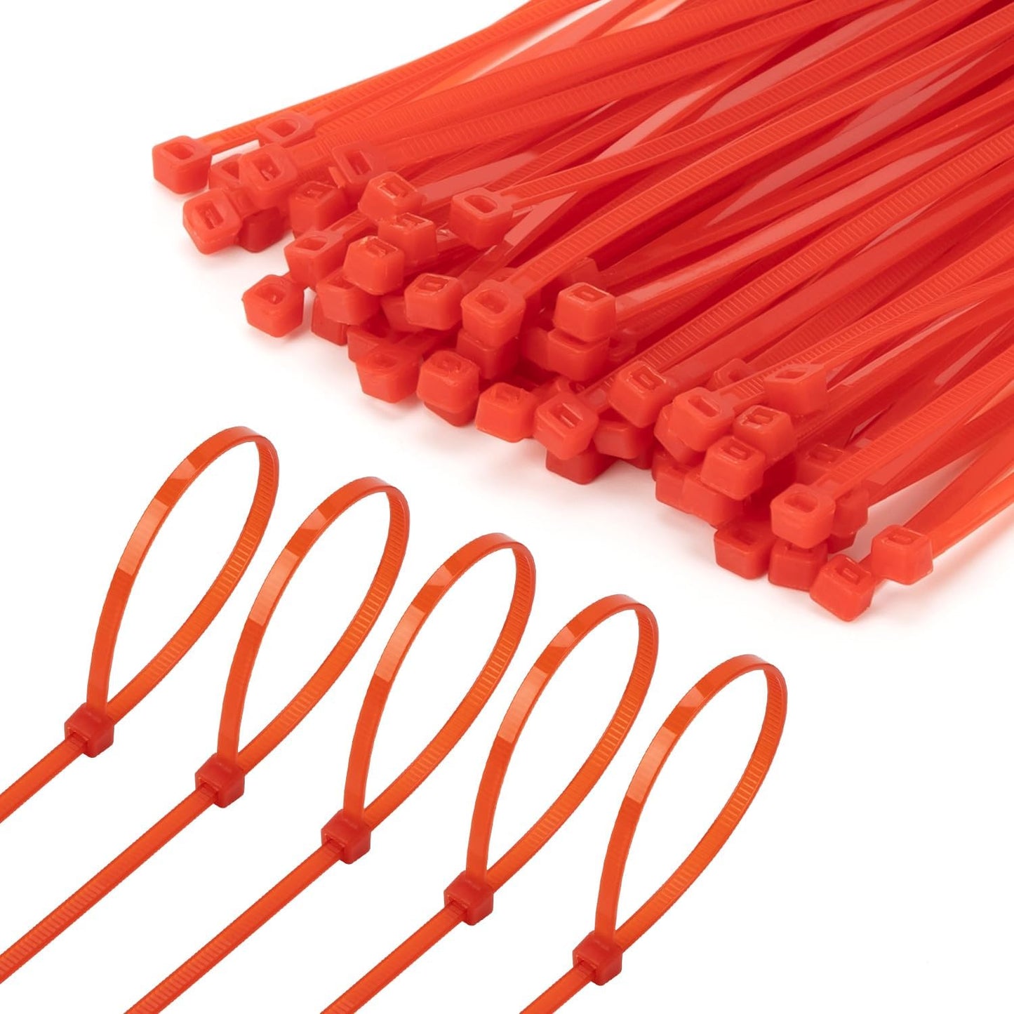 6 Inch Red Zip Tie 1000 PCS, 18 Lbs - Small to Medium Zip Tie, Nylon PA66 UV Resistant Cable Tie for Indoor and Outdoor Use - Ideal for bundling and securing objects