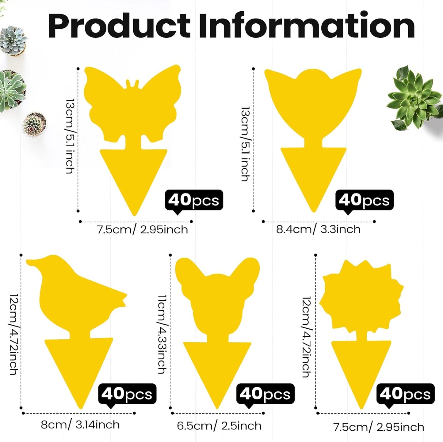 200 Sheets Fruit Fly Sticky Traps for Fruit Fly Gnat Trap for House Indoors Sticky Traps Catcher for Gnats Fungus Gnats Mosquito Catcher for Kitchen Outdoor Plants(Yellow)