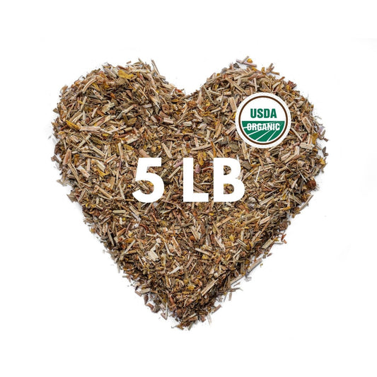 Super Value Pack 5 LB - Organic St Johns Wort Herb - Saint Johns Wart Plant - Yerba de San Juan Organica - Hypericum Perforatum