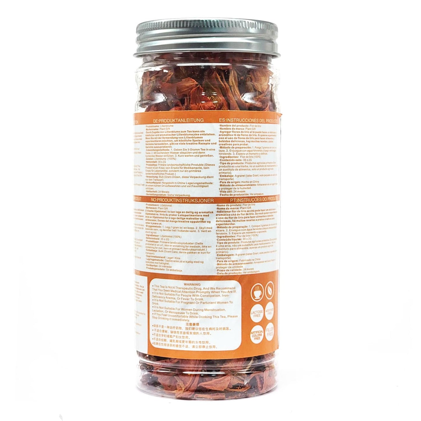 Plant Gift 100% Pure Natural Lily Tea, Premium Lilies, Dried Health Lily Flower Tea 35g