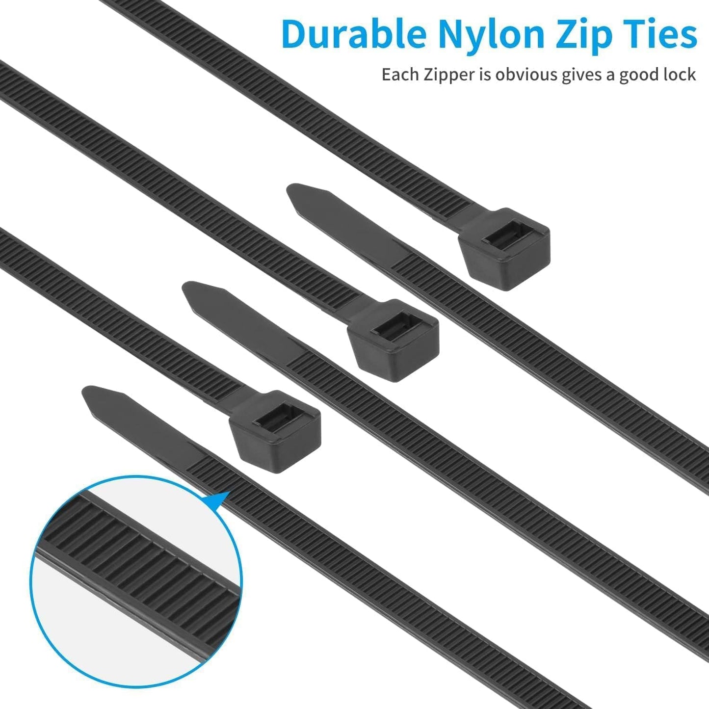 12 inch Green Zip Ties Heavy Duty 100 PCS, 250 LBS Ultra Exclusive Strong Plastic Wire Ties, Large Cable Ties Extra Long Tie Wraps, Indoor and Outdoor UV Resistant