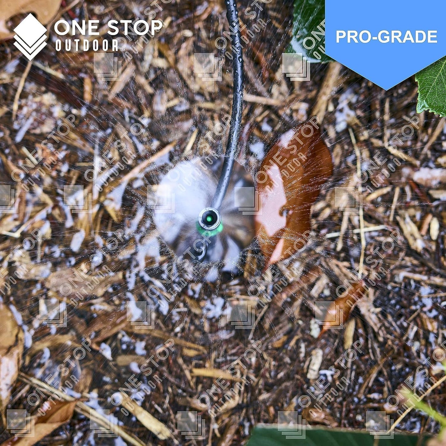 (25-Pack) - 1/4" Inch 360 Degree Drip Emitter On 6" Stake Sprayer Adjustable Flow 0-20 GPH, Fits 1/4 (4-6mm) Irrigation Tubing - Micro Bubbler Drippers for Drip Irrigation (25 Pack Dripper on Barb)