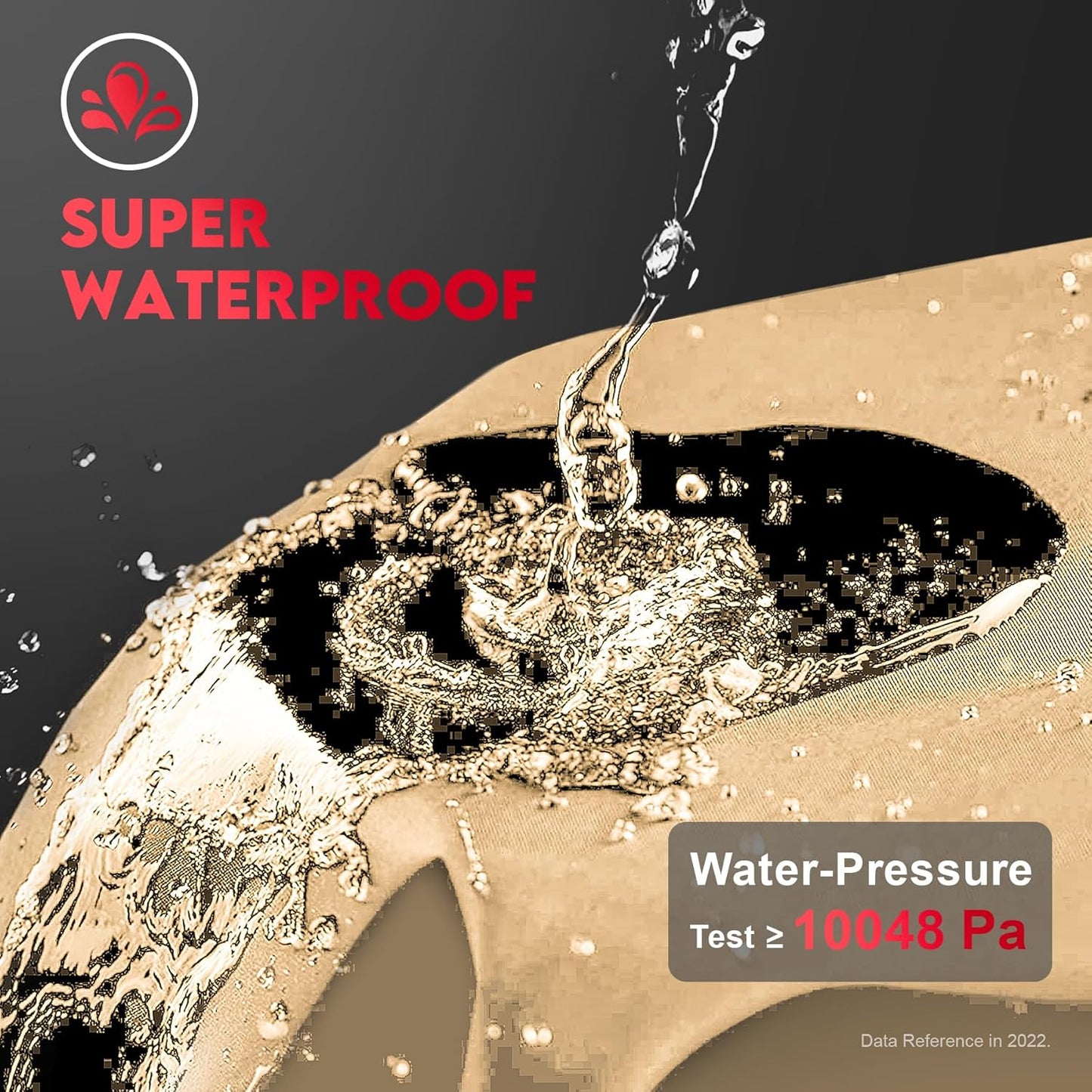 Fire Pit Cover Round 44 Inch - Outdoor Firepit Cover Waterproof & Heavy Duty, 600D Patio Fire Table Cover Gas Fire Pit Accessories Fade & Weather Resistant - 44 x 44 x 24 Inch