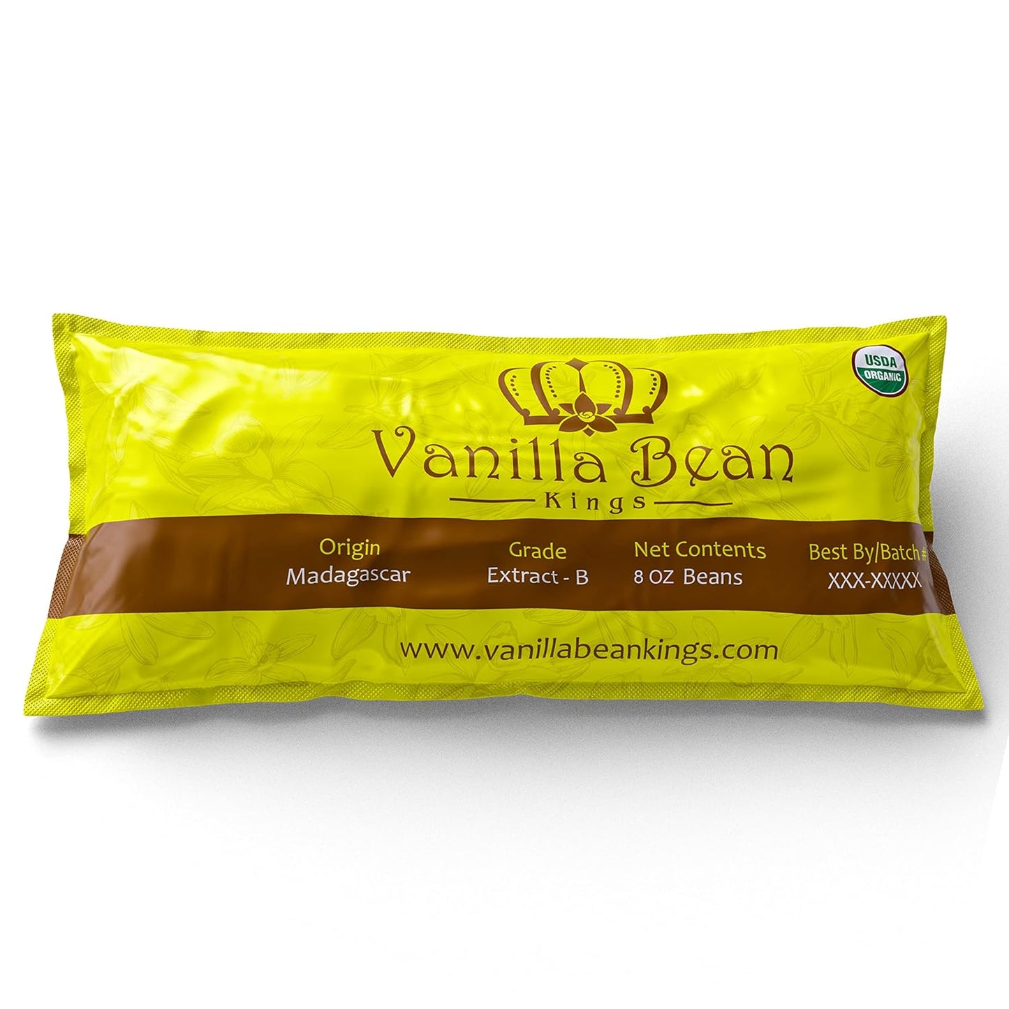 1/2 LB Organic Madagascar Vanilla Beans - Whole Extract Grade B Pods for Baking, Homemade Extract, Brewing, Coffee, Cooking - 8 Ounces