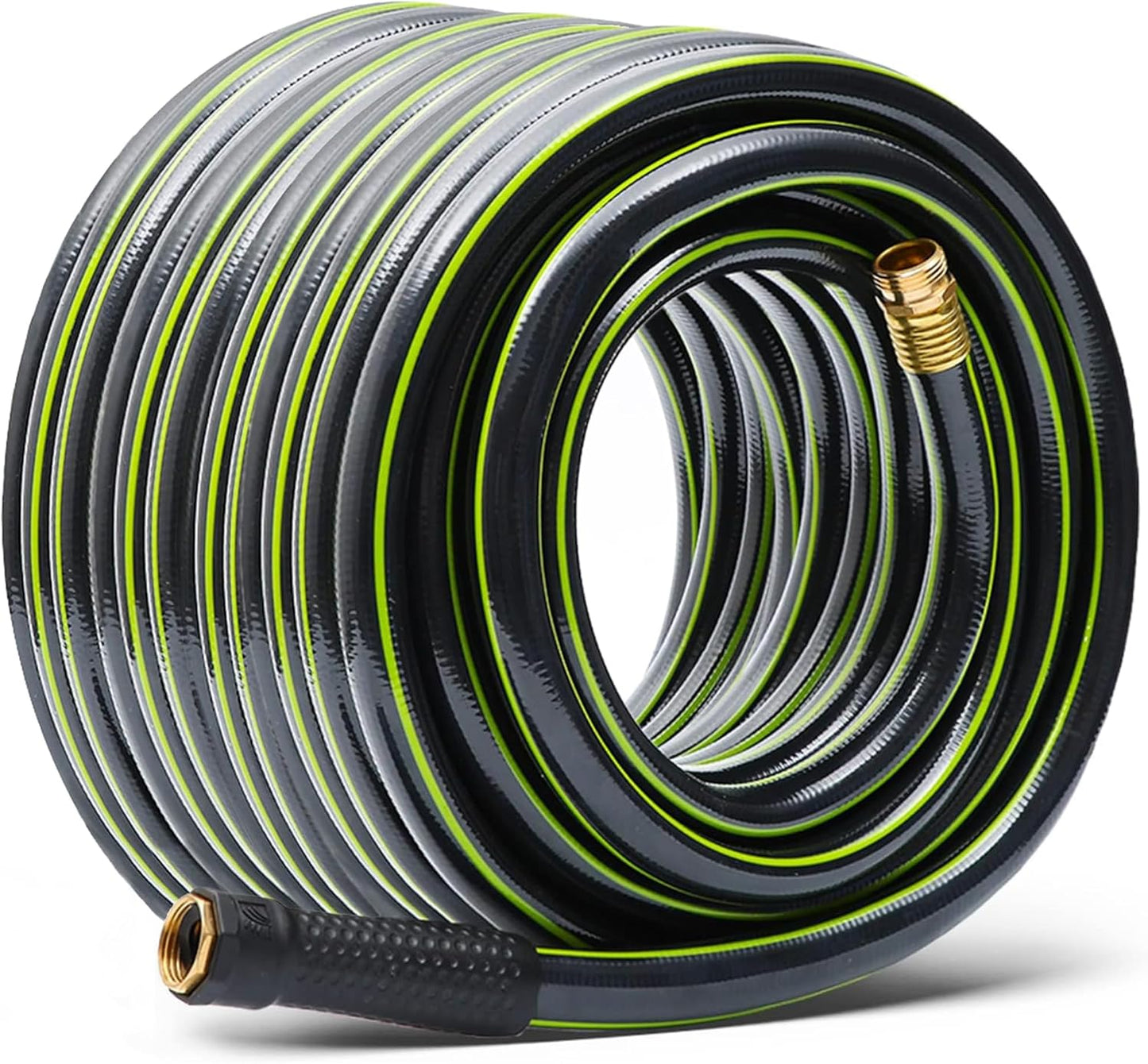 Worth Leader Garden Hose 3/4 in. x 100 ft. -No Kink, Flexible, Leakproof, Male/Female, 500PSI Burst -Heavy Duty Durable 5 Layers PVC Rubber Lightweight Water Pipe for Gardening, Agriculture&Lawn Care