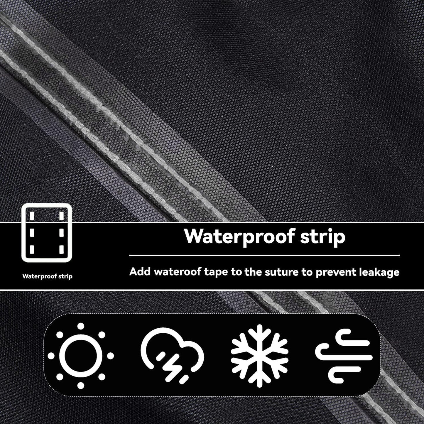 Outdoor Prep Table Cover- Heavy Duty Waterproof Cover for Outdoor Stainless Steel Table,Compatible with 42 inch Outdoor Utility Cart and Storage Cabinet Black