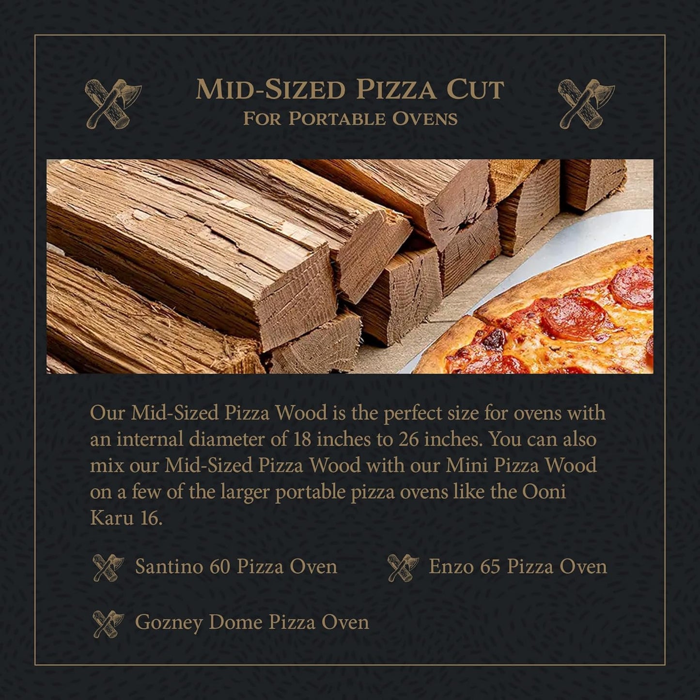 Cutting Edge Firewood Savanna Heat Medium-Sized Pizza Wood (8” Length) | Premium Firewood for Wood Fired Pizza Ovens | Burns Hotter & Longer | Supports African Communities & Wildlife