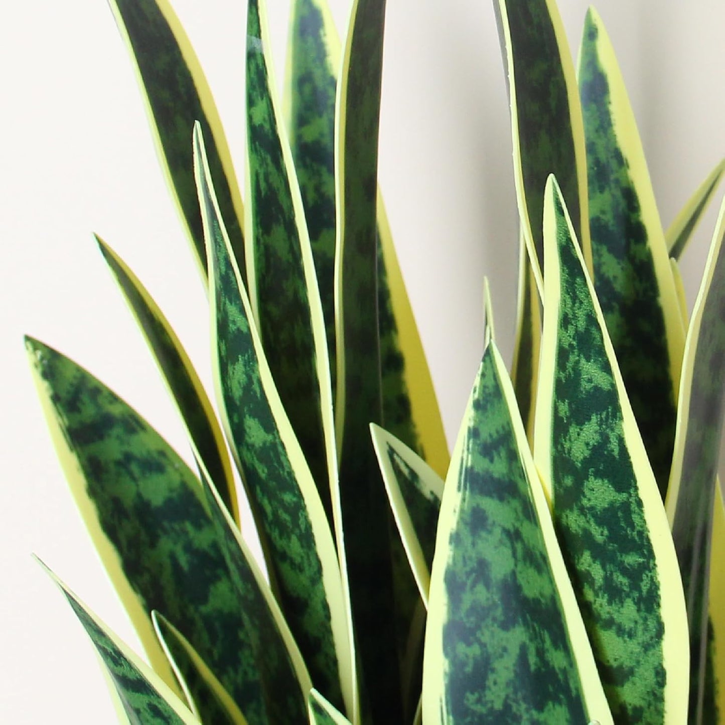 KOL 3ft Artificial Snake Plant, Fake Sansevieria Potted Floor Plants, 32 Lifelike Faux Leaves, Indoor Home Office Room Decoration, Mother-in-Law Tongue, 35in, Yellow