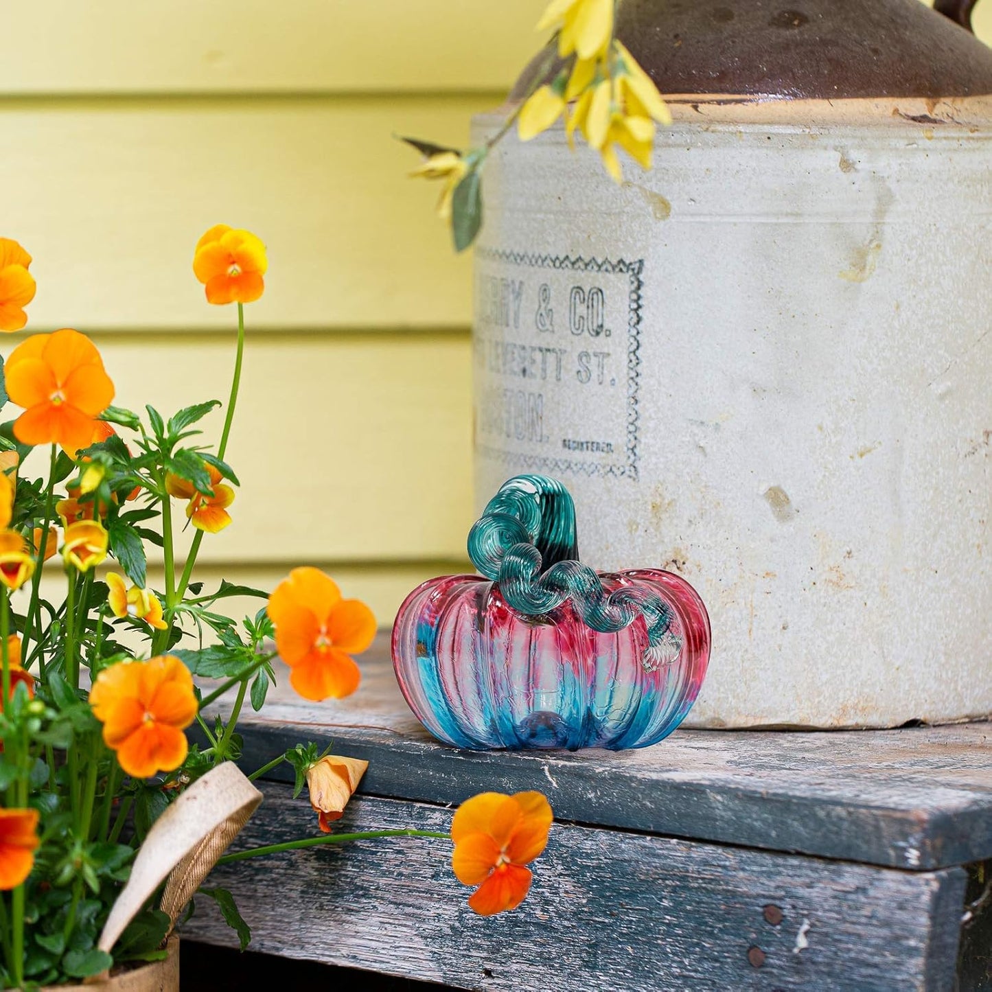 Luke Adams Glass | Handmade Glass Pumpkins | Handmade Table Top Home Decor (Squat, Mermaid)