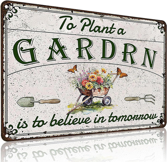 Bestylez Gardening Gifts To Plant A GARDRN Vintage Gardening Signs for Home GARDRN Greenhouse Living Room Bedroom Yard Outdoor Decor 8X12 Inch (3377) , since the in hand item is showing GARDRN