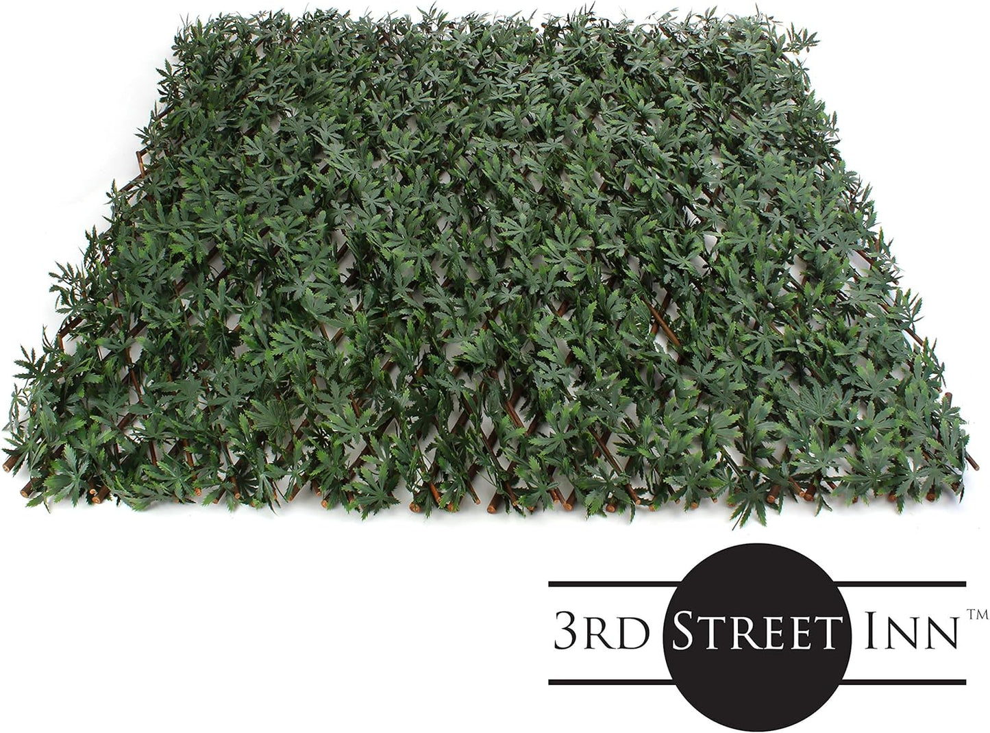 3rd Street Inn™ Leaf Trellis - Bamboo Greenery Panel - Boxwood and Ivy Privacy Fence Substitute - DIY Flexible Fencing (1, Cannabis)