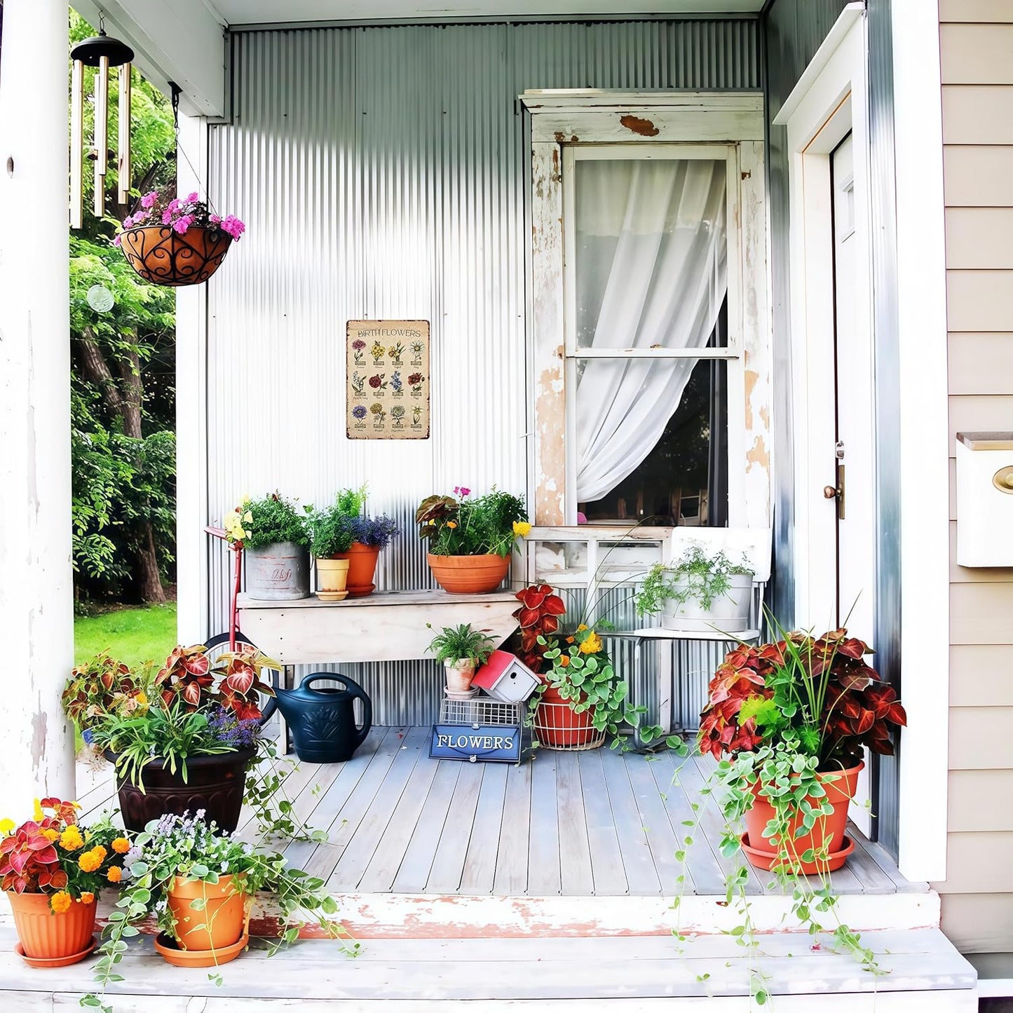 Bestylez Garden Gifts Vintage Gardening Signs Mom Grandma Birth Month Flower Tin Sign for Home Garden Greenhouse Living Room Bedroom Yard Cottage Outdoor Decor 8X12 Inch (3355)